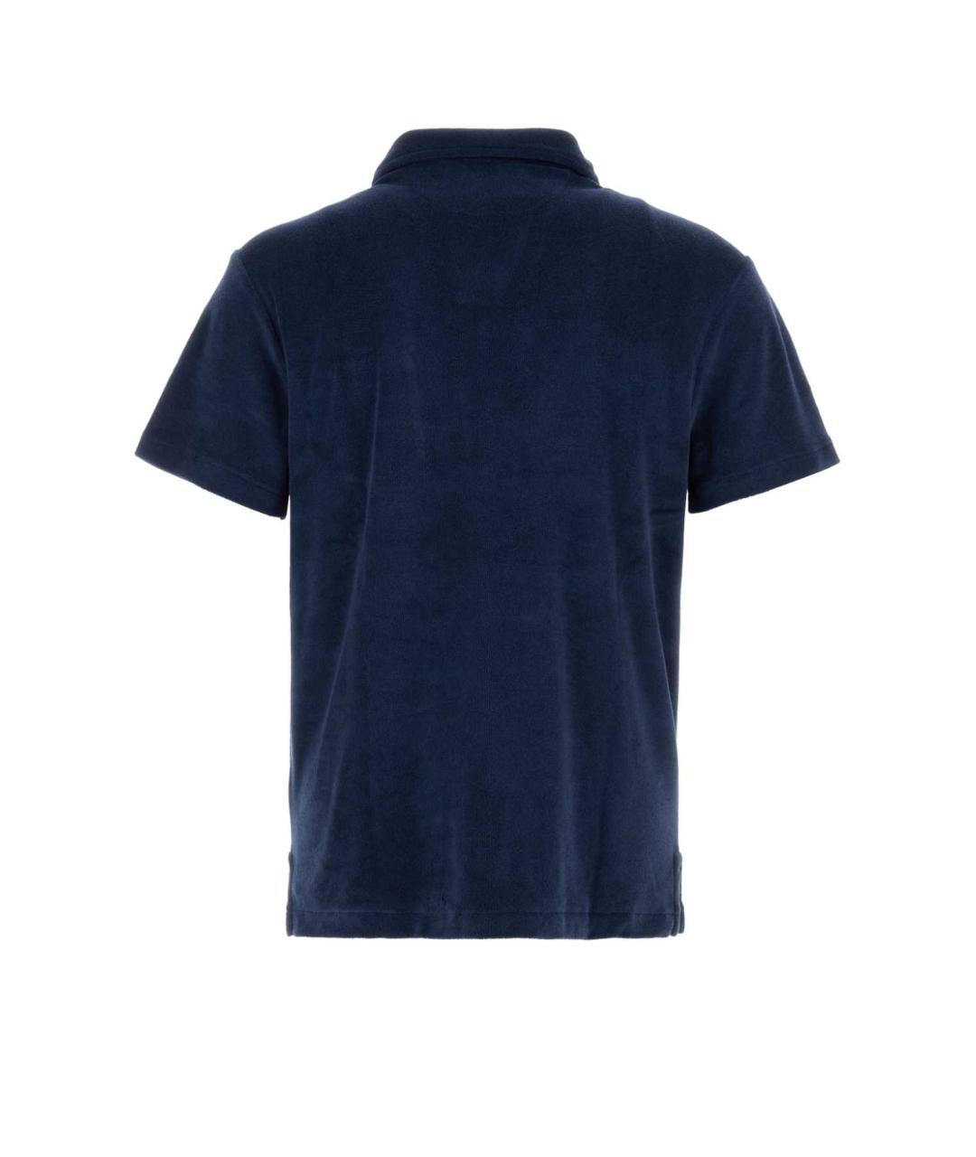 POLO RALPH LAUREN Синее хлопковое поло с коротким рукавом, фото 2