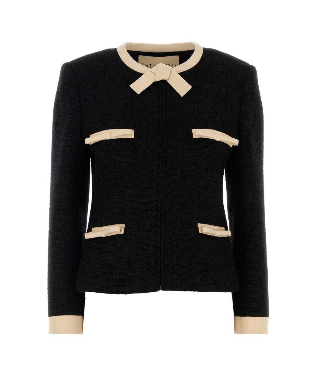 VALENTINO Черный шерстяной жакет/пиджак, фото 1