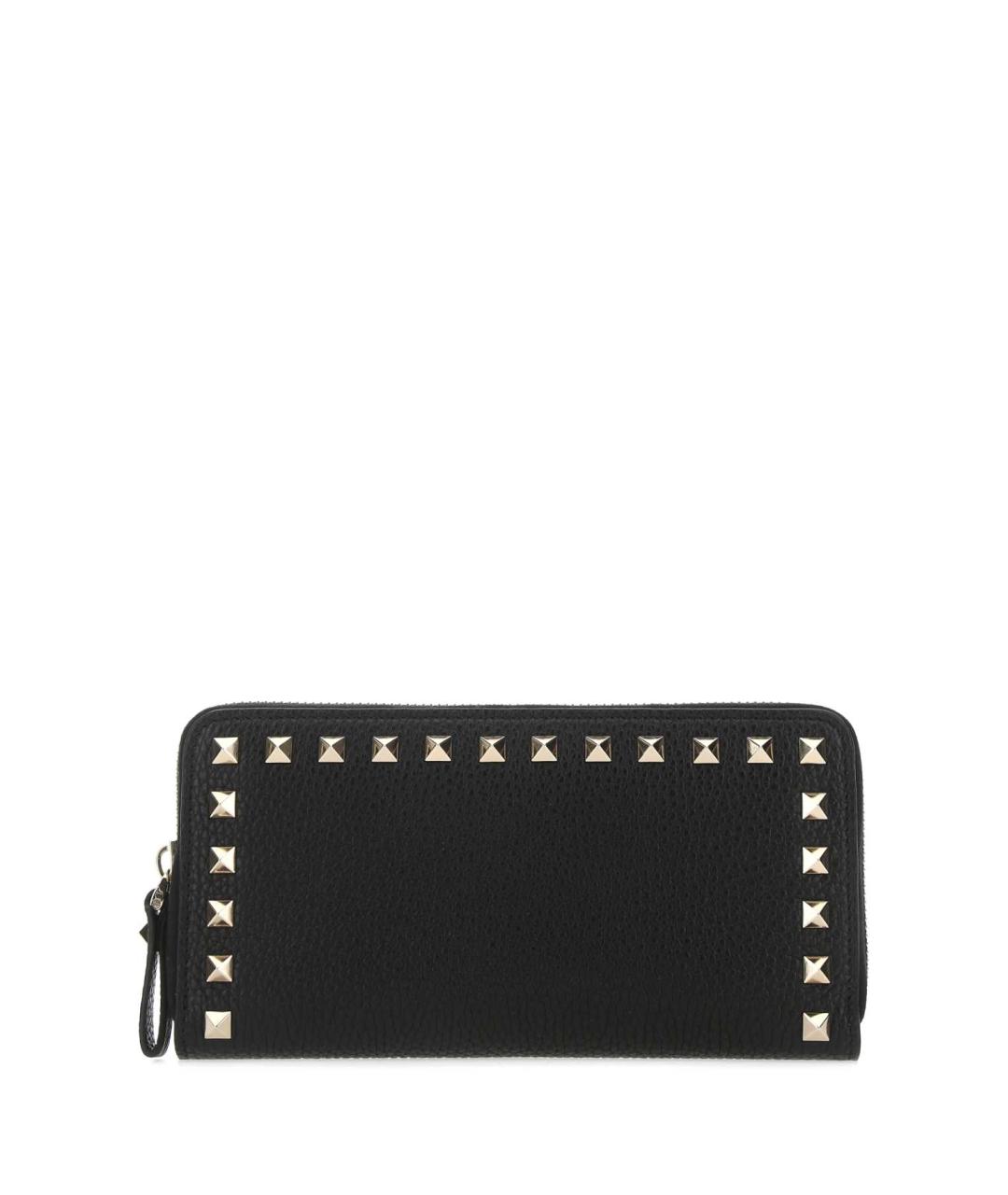 VALENTINO Черный кожаный кошелек, фото 1