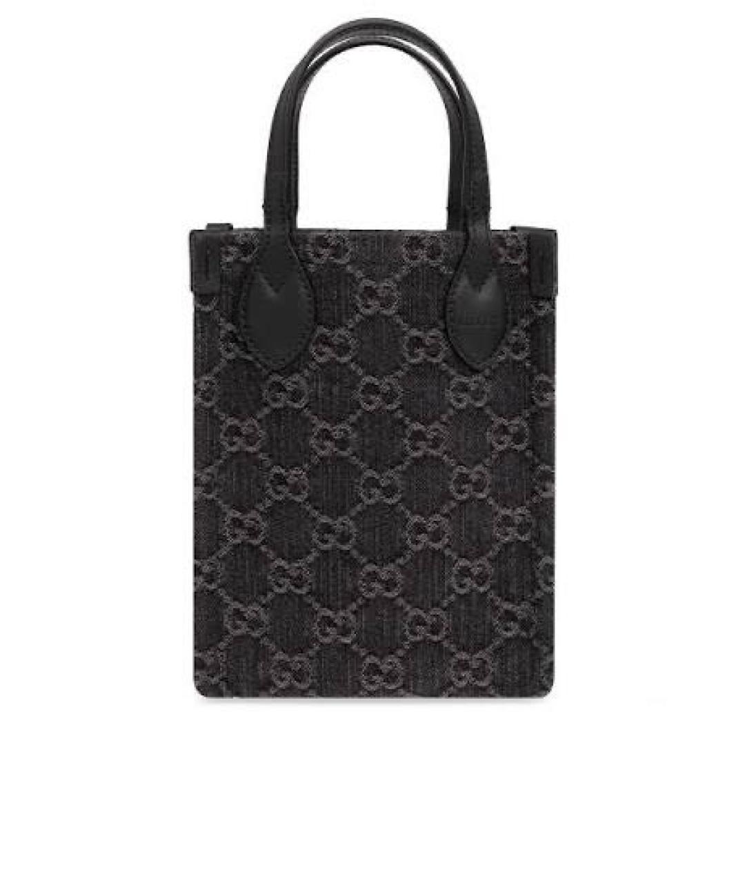 GUCCI Антрацитовая жаккардовая сумка через плечо, фото 9