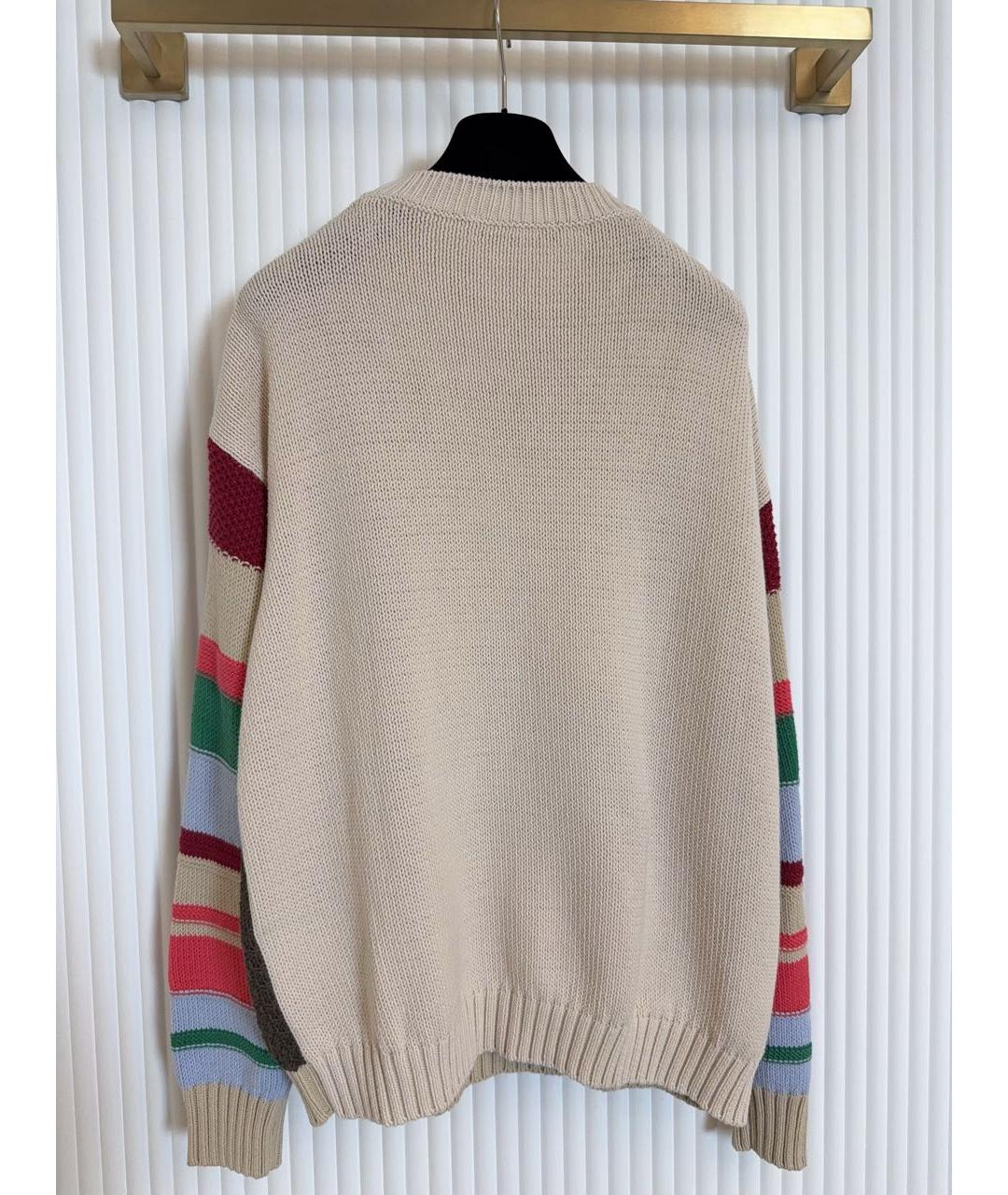 WEEKEND MAX MARA Бежевый хлопковый джемпер / свитер, фото 2