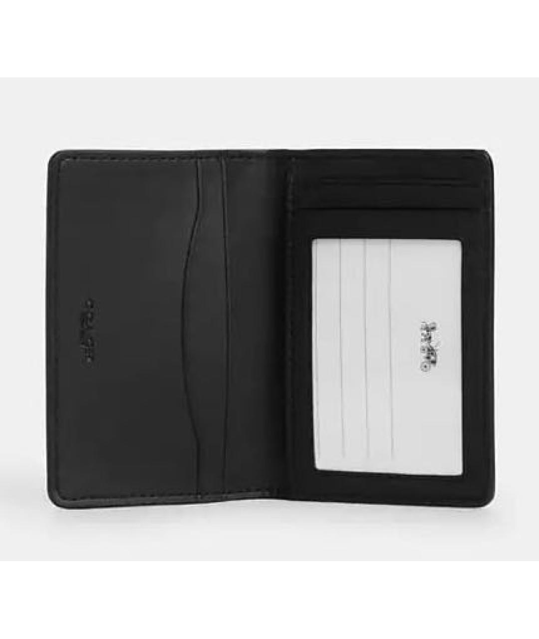 COACH Черный кожаный кардхолдер, фото 8