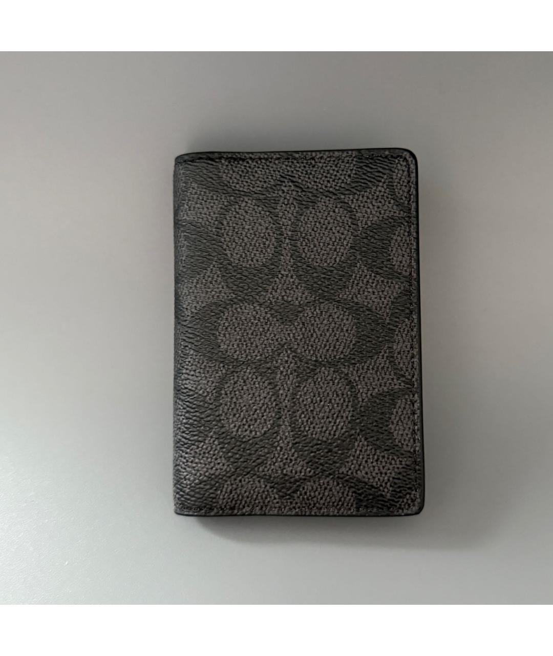 COACH Черный кожаный кардхолдер, фото 9