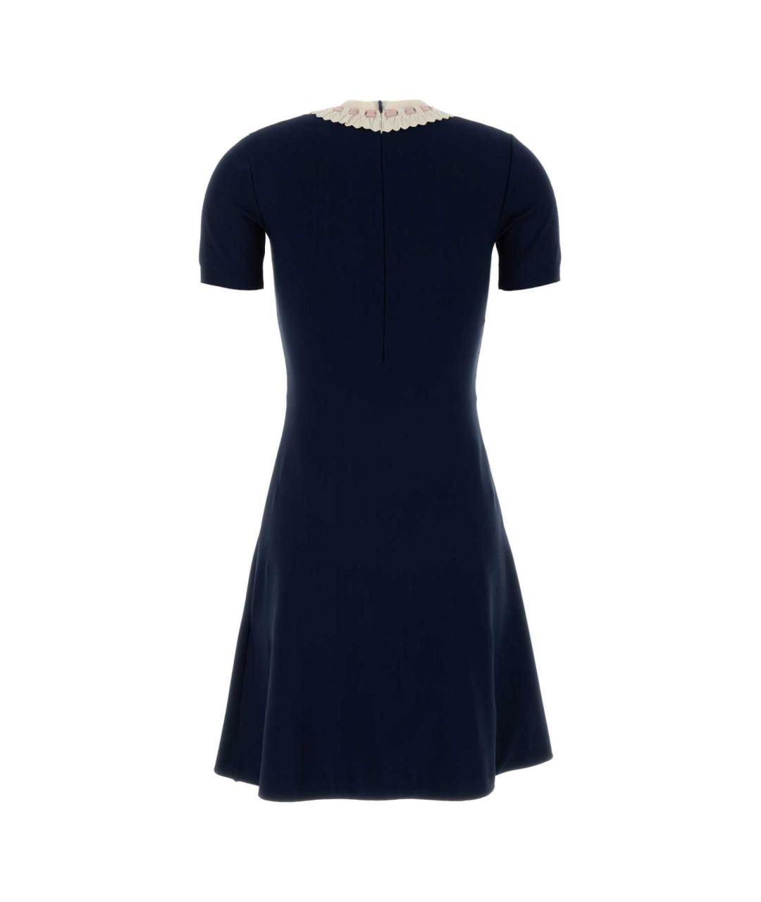 VALENTINO Синее вискозное платье, фото 2