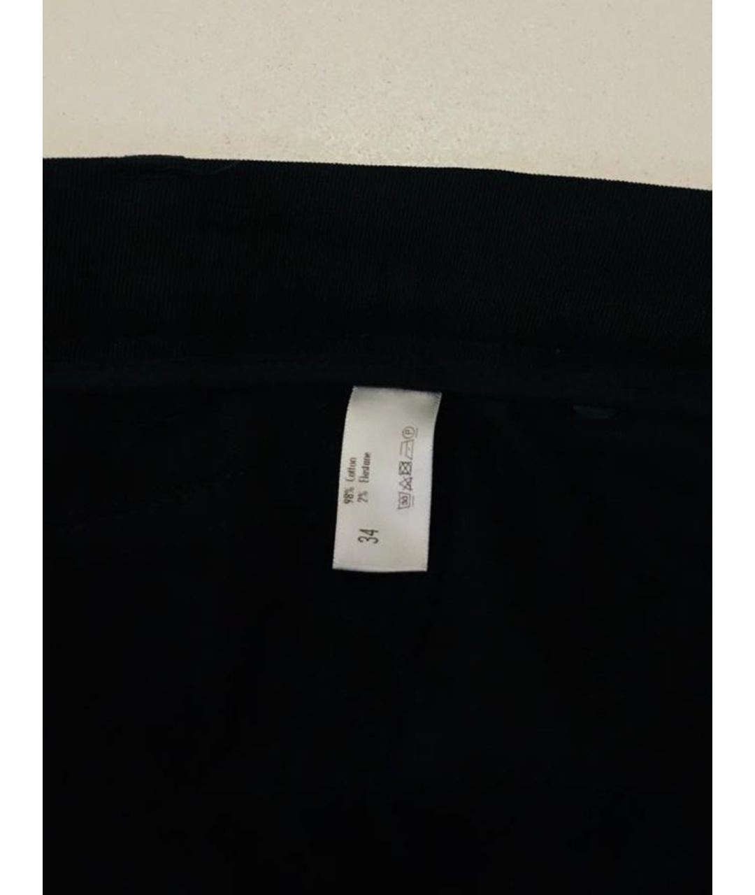 WOLFORD Черные хлопко-эластановые брюки узкие, фото 5