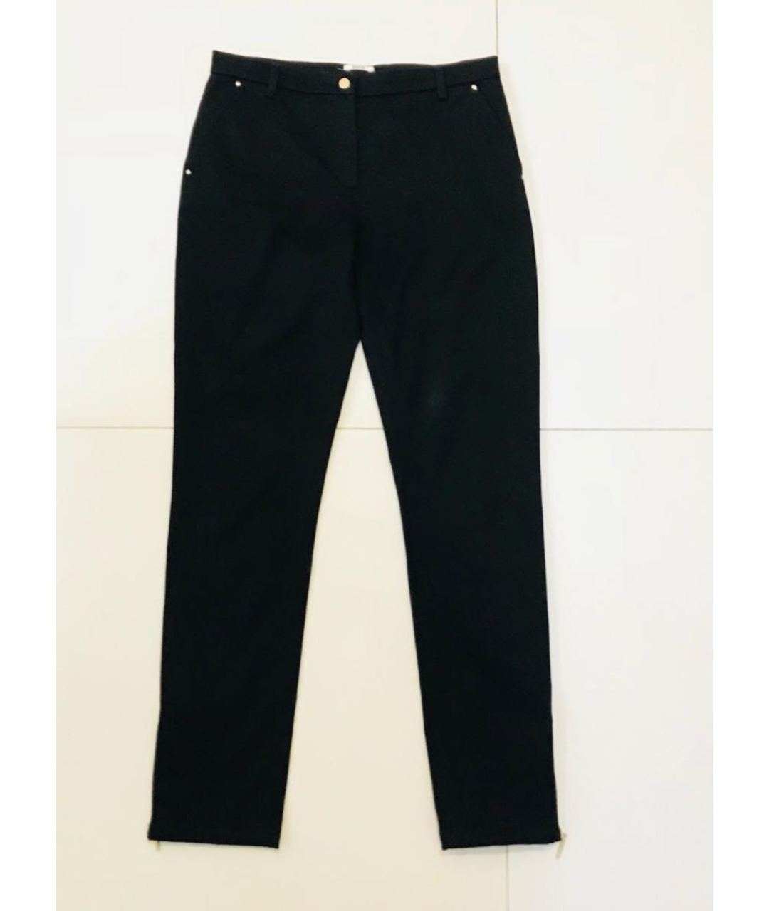 WOLFORD Черные хлопко-эластановые брюки узкие, фото 6