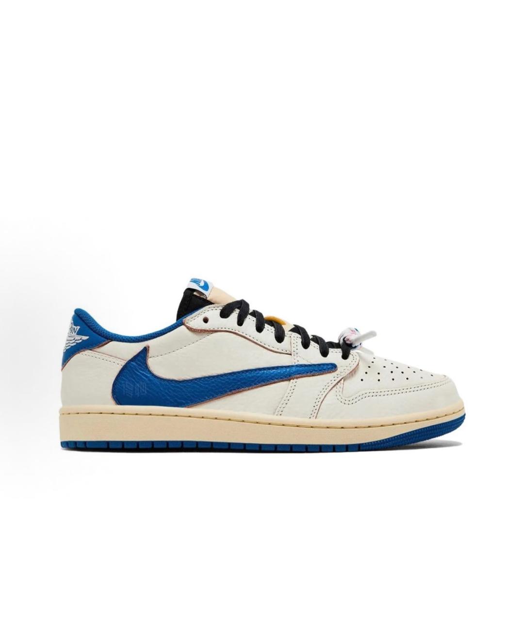 JORDAN Белые кожаные низкие кроссовки / кеды, фото 2