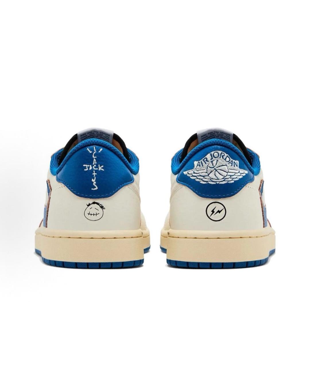 JORDAN Белые кожаные низкие кроссовки / кеды, фото 3