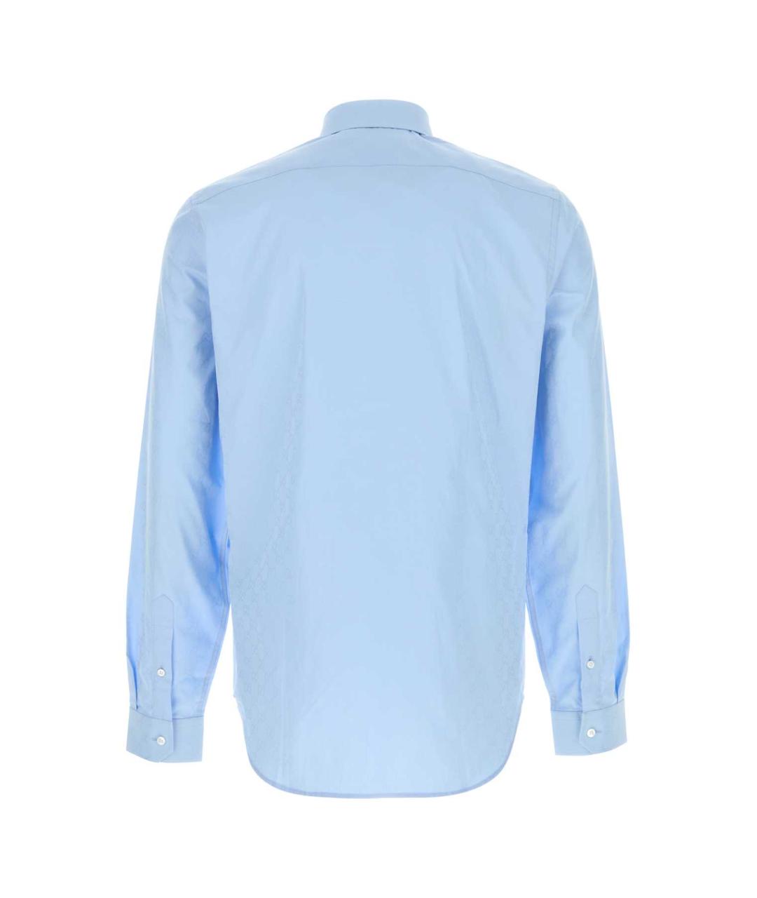GUCCI Голубая хлопковая кэжуал рубашка, фото 2