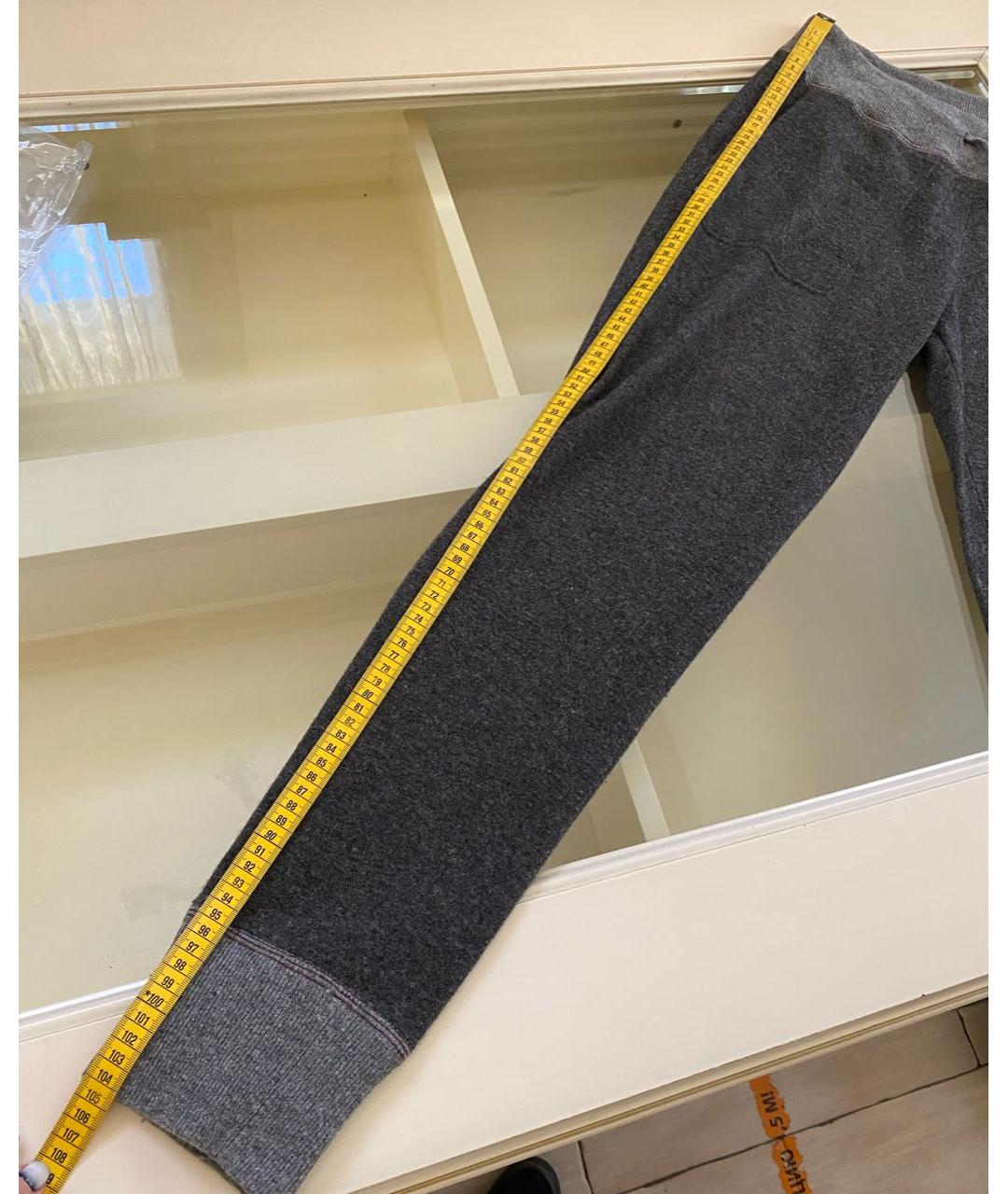 MONCLER Антрацитовые кашемировые повседневные брюки, фото 8