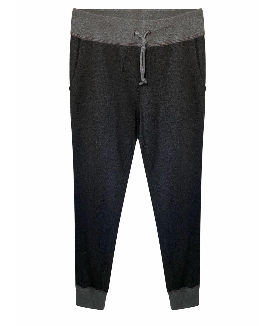 MONCLER Антрацитовые кашемировые повседневные брюки, фото 1