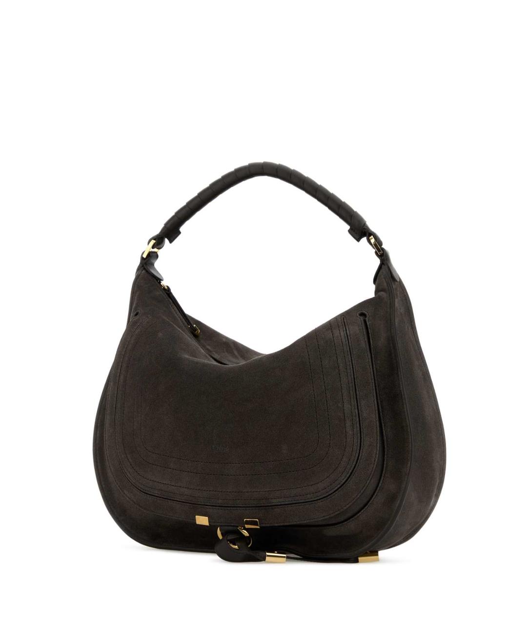 CHLOE Серая кожаная сумка с короткими ручками, фото 2