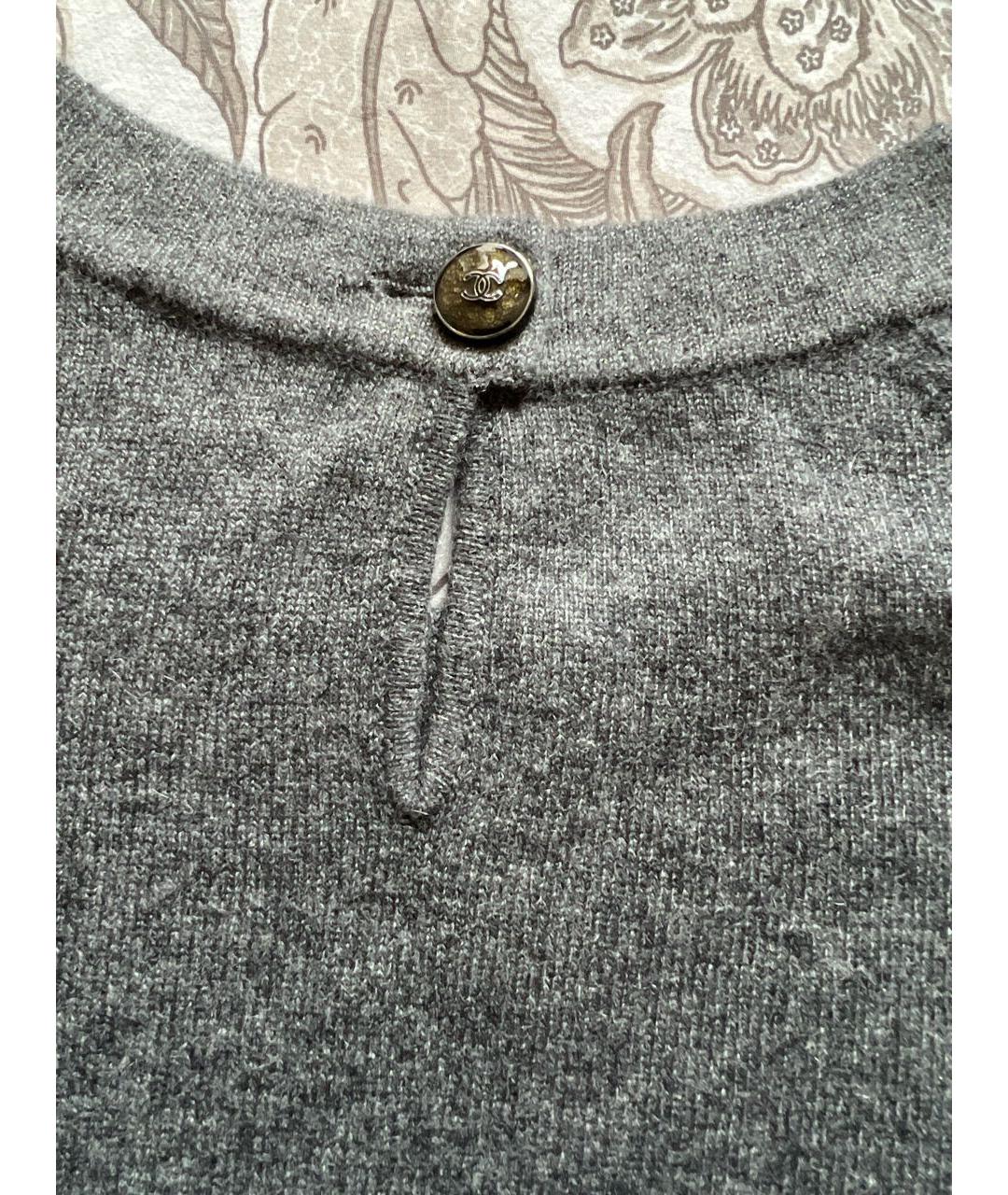CHANEL Антрацитовый кашемировый джемпер / свитер, фото 5