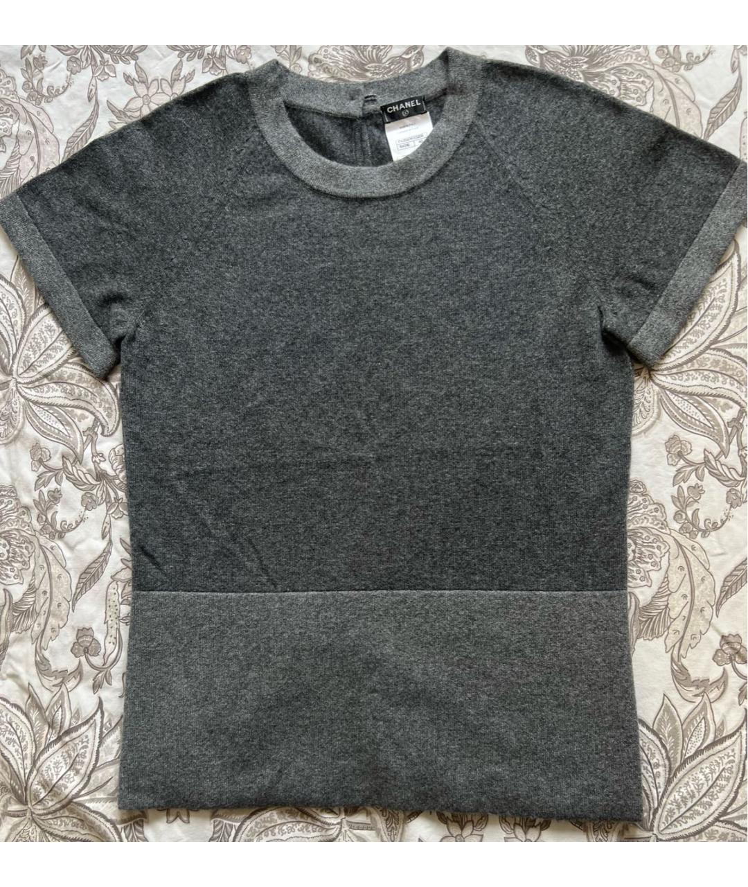 CHANEL Антрацитовый кашемировый джемпер / свитер, фото 9