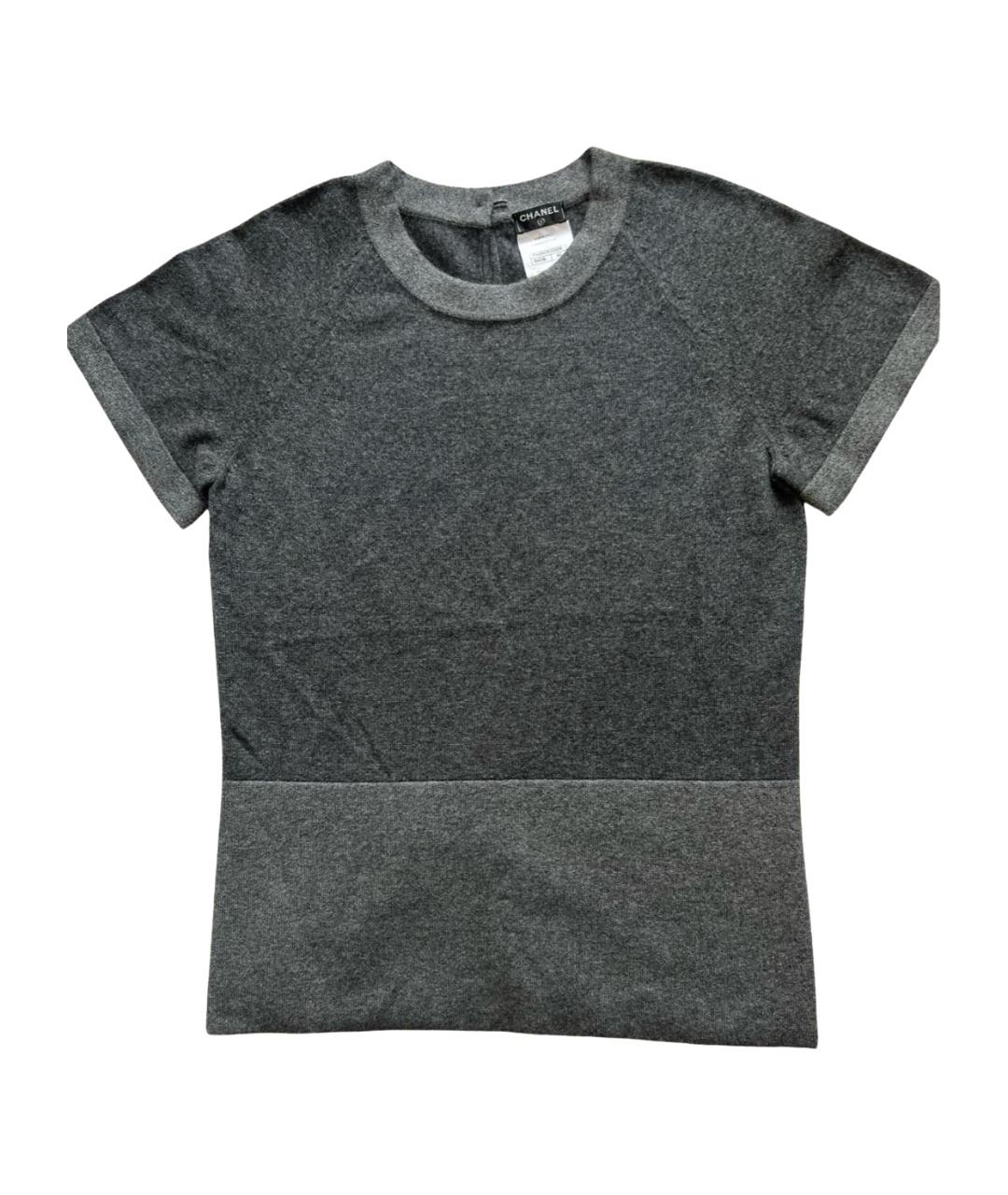 CHANEL Антрацитовый кашемировый джемпер / свитер, фото 1