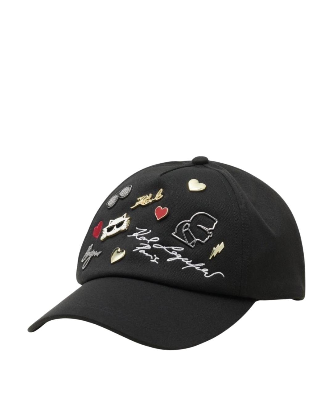 KARL LAGERFELD Черная кепка, фото 1