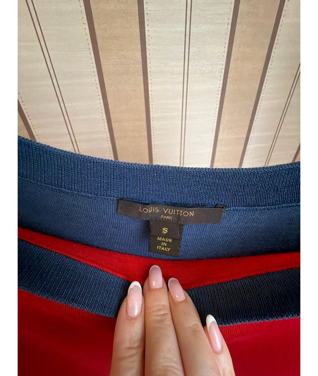 LOUIS VUITTON Красный кашемировый джемпер / свитер, фото 3