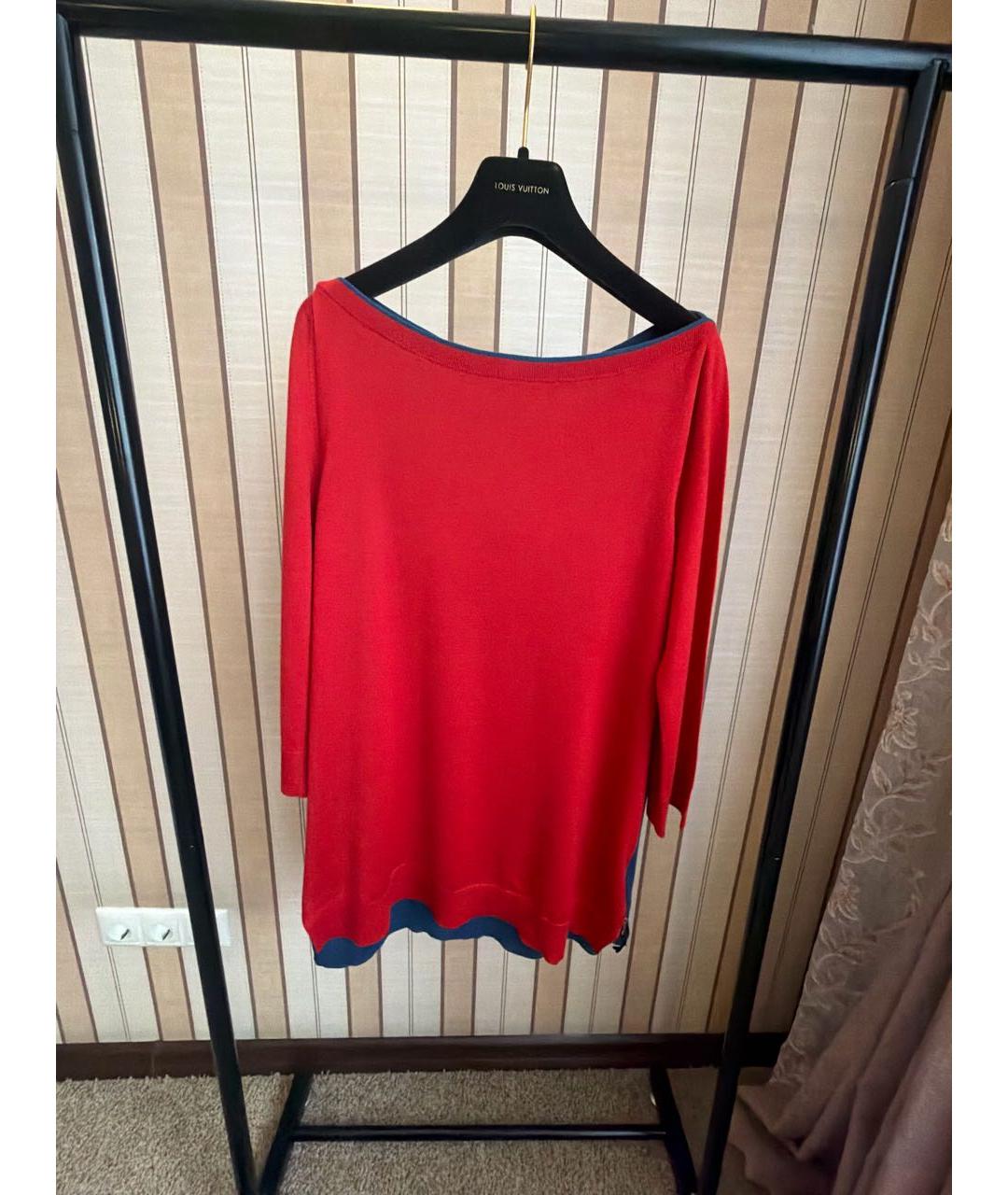 LOUIS VUITTON Красный кашемировый джемпер / свитер, фото 7