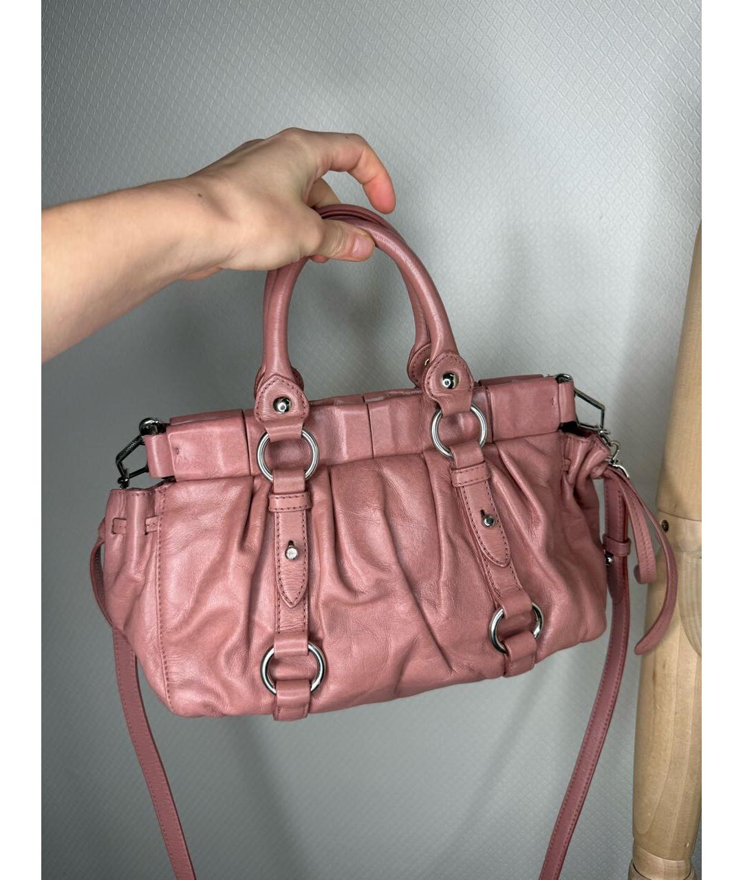 MIU MIU Мульти кожаная сумка с короткими ручками, фото 5