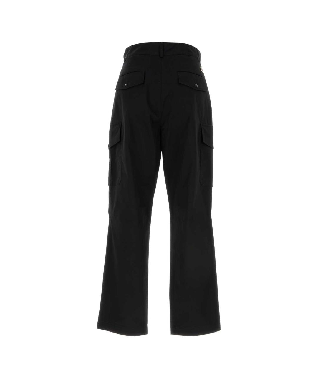 MONCLER Черные хлопковые повседневные брюки, фото 2
