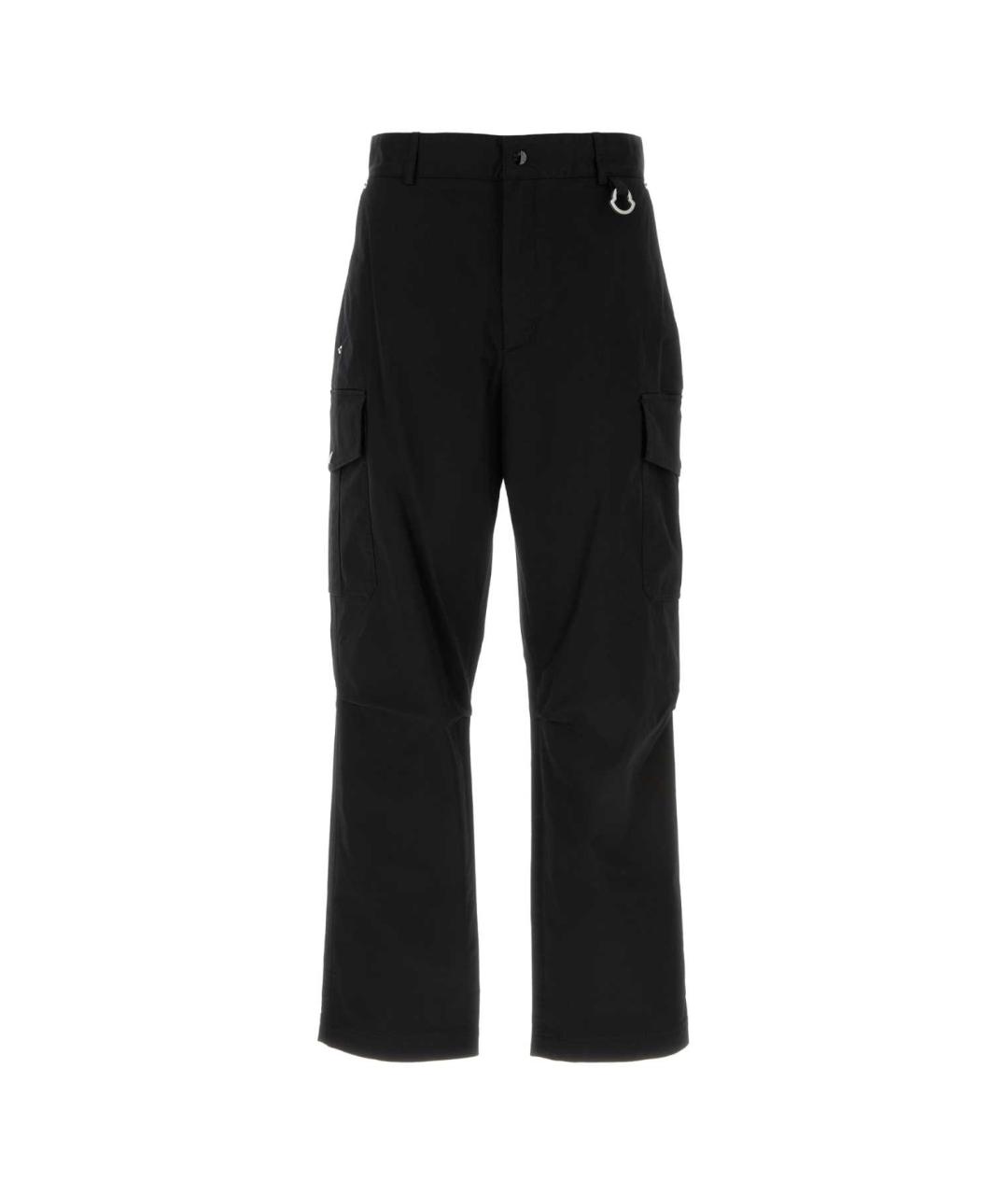 MONCLER Черные хлопковые повседневные брюки, фото 1