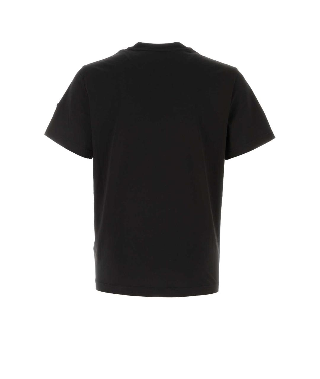 MONCLER Черная хлопковая футболка, фото 2