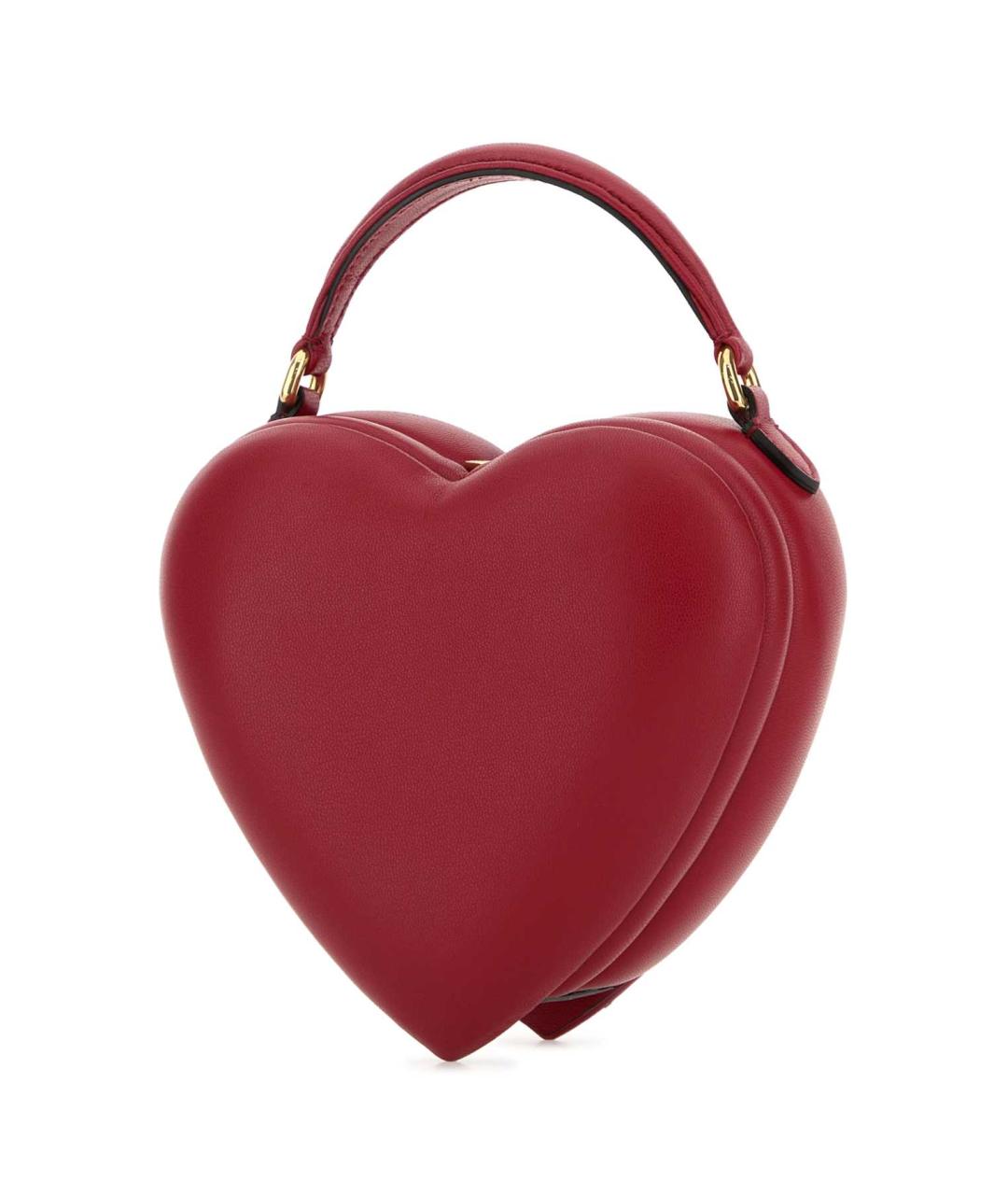 MOSCHINO Красная кожаная сумка с короткими ручками, фото 2