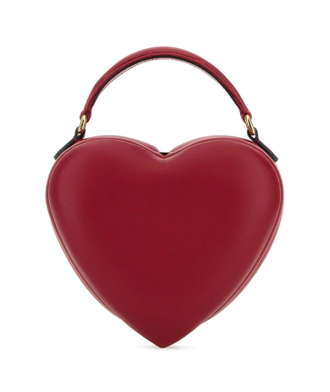 MOSCHINO Красная кожаная сумка с короткими ручками, фото 1