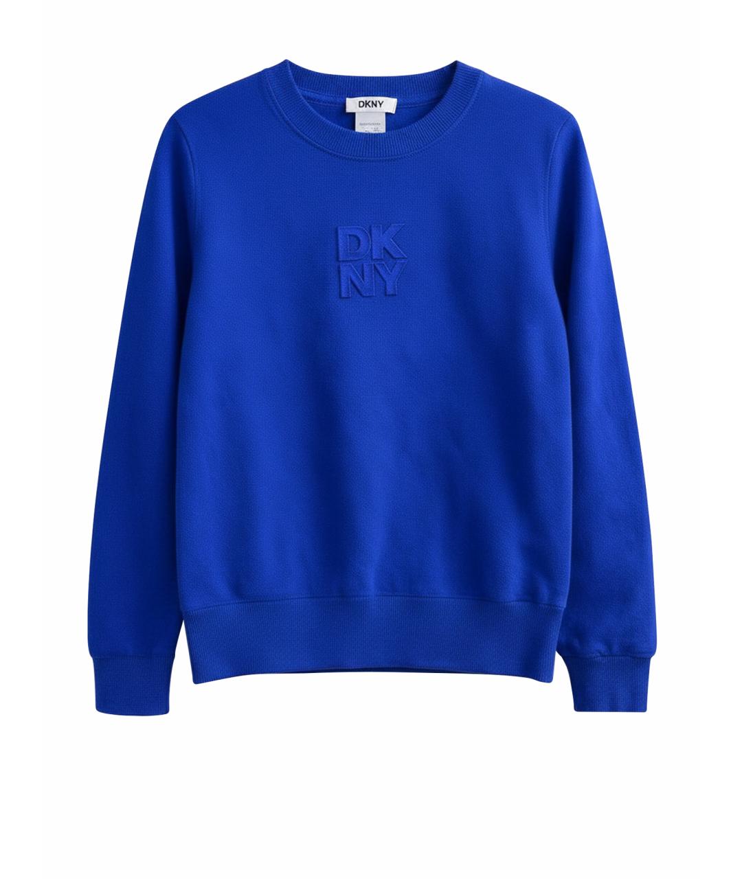 DKNY Синий хлопко-эластановый джемпер / свитер, фото 1