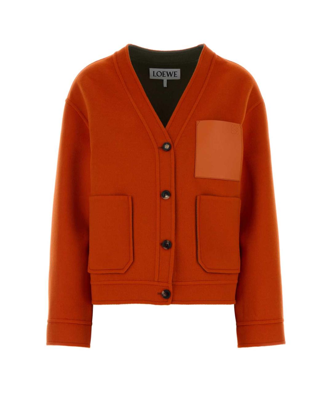 LOEWE Оранжевый шерстяной джемпер / свитер, фото 1