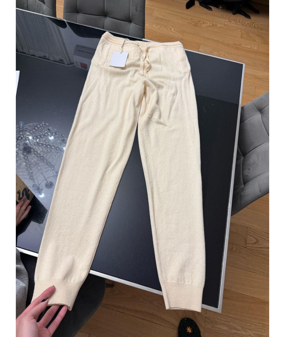 MAX MARA Бежевые кашемировые брюки узкие, фото 8