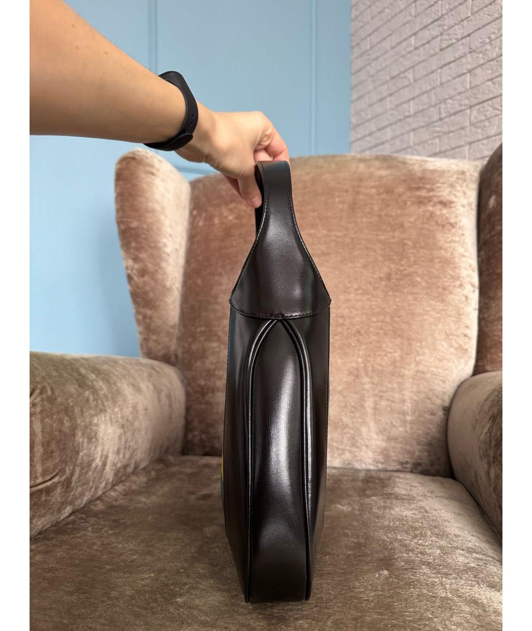 GUCCI Черная кожаная сумка через плечо, фото 5