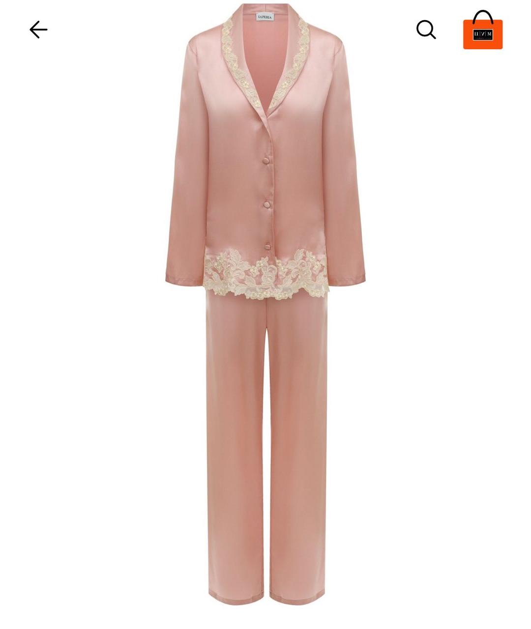 LA PERLA Розовая шелковая пижама, фото 5