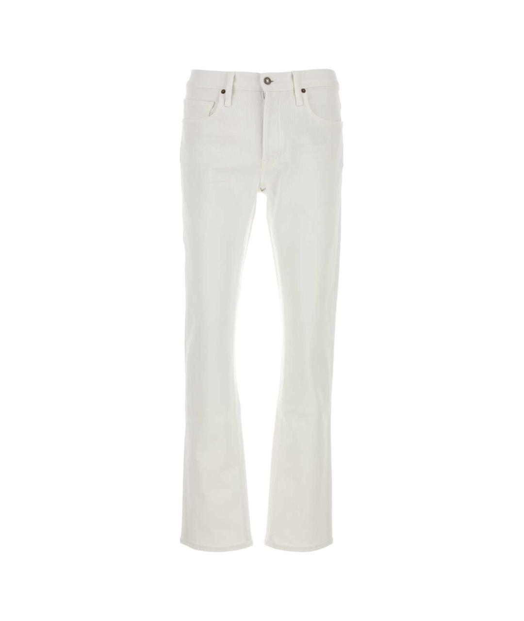 TOM FORD Белые хлопковые прямые джинсы, фото 1