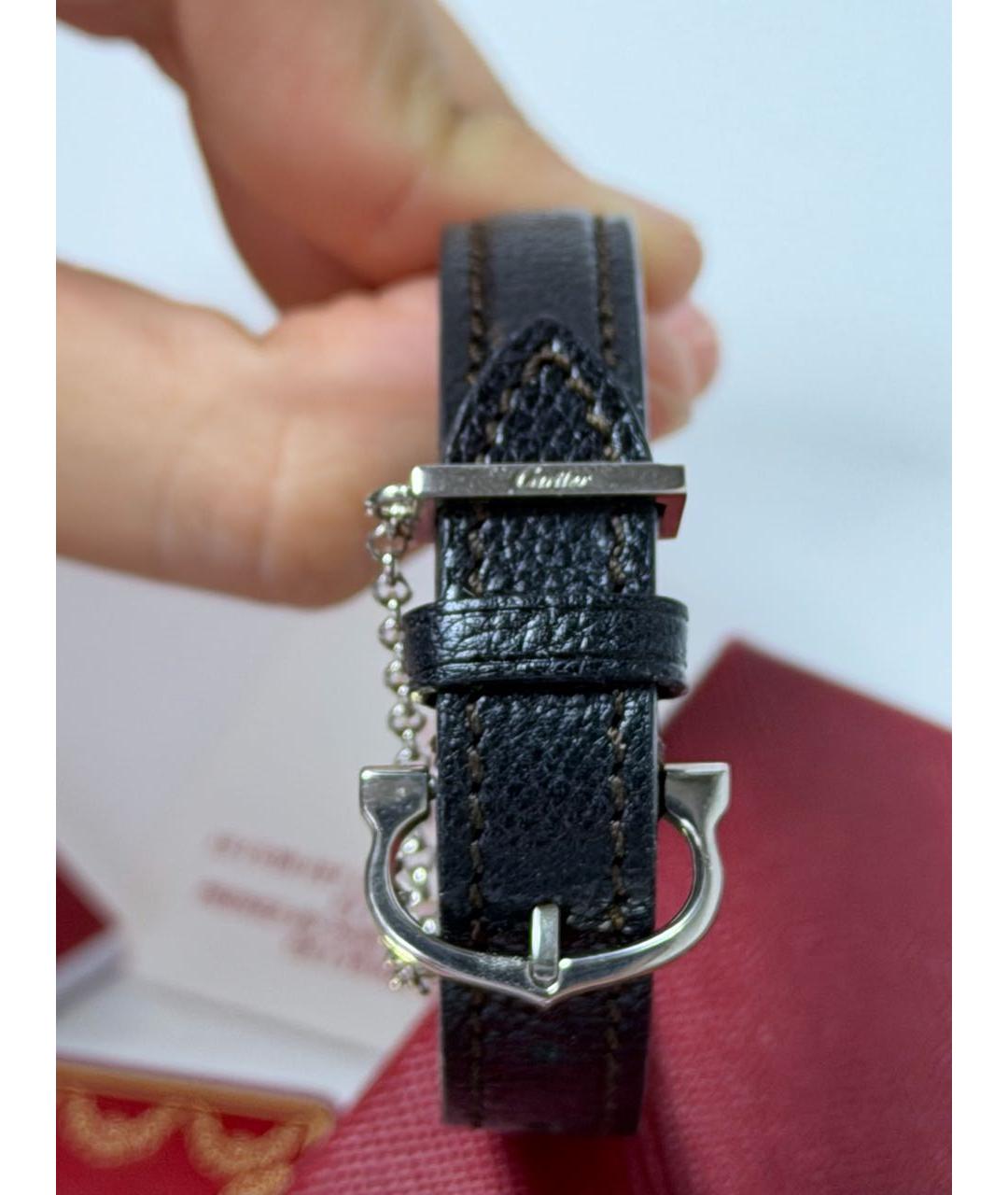 CARTIER Черный браслет из экзотической кожи, фото 2