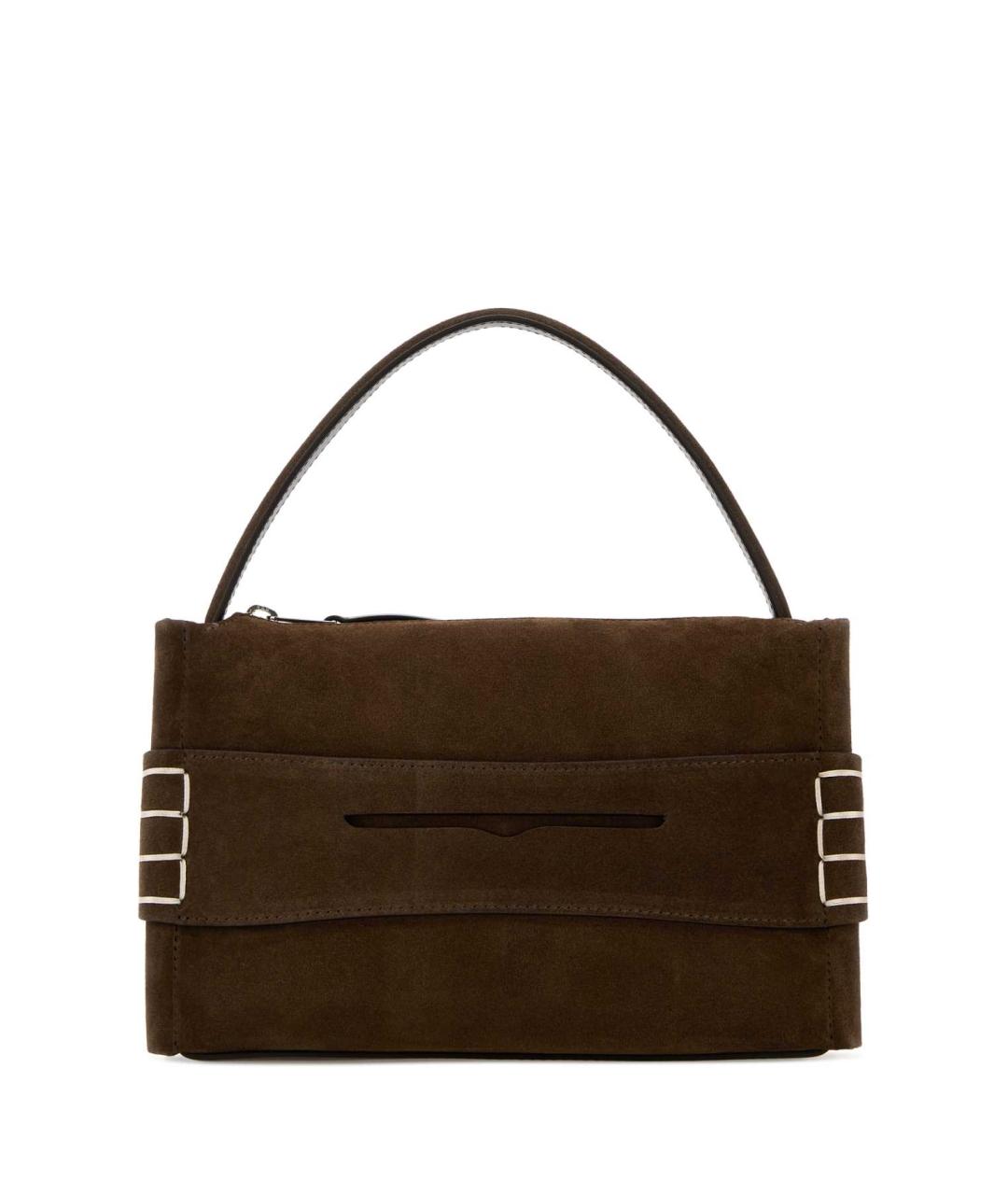 J.W.ANDERSON Коричневая кожаная сумка с короткими ручками, фото 1
