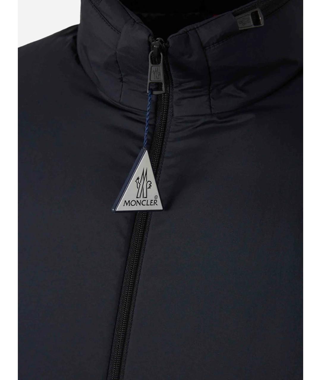 MONCLER Темно-синяя полиамидовая куртка, фото 4