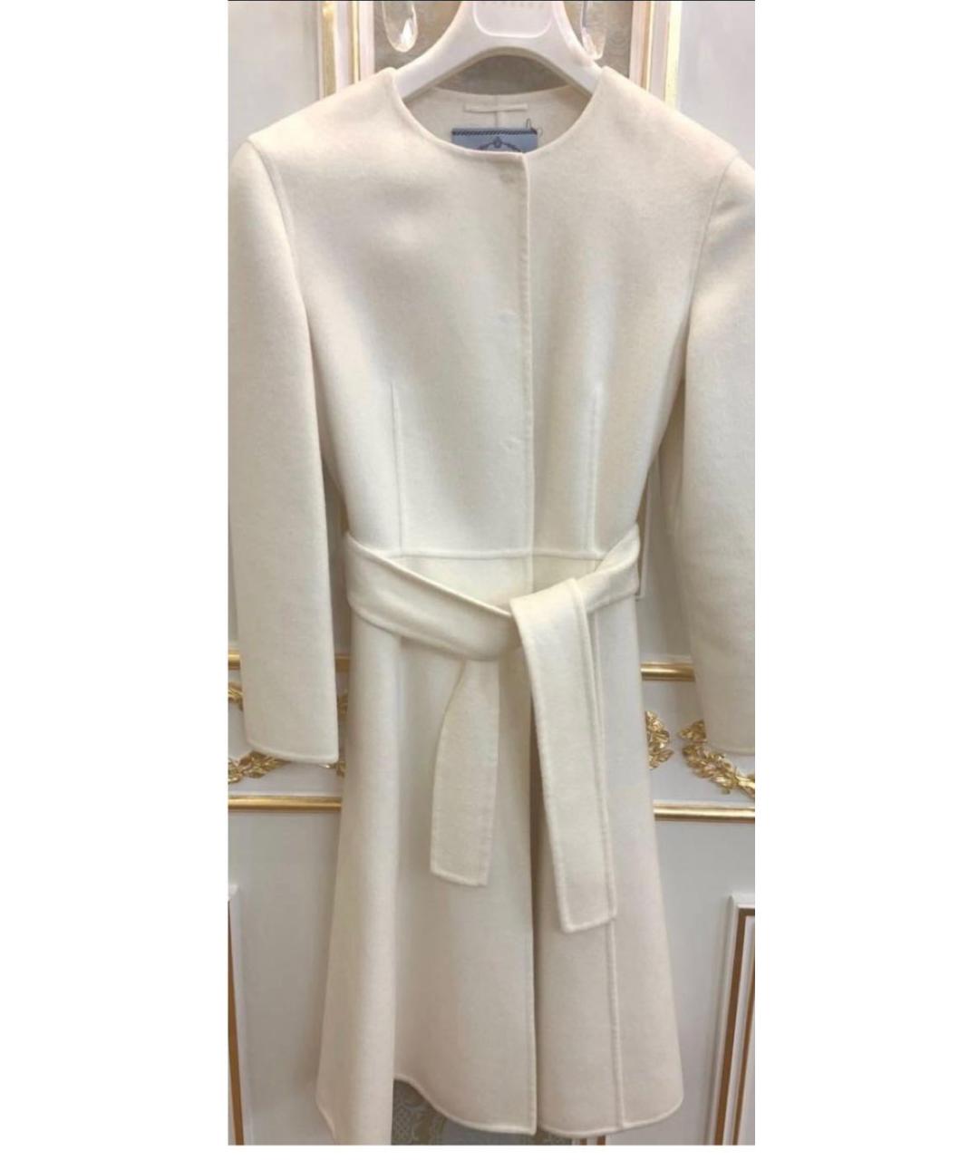 PRADA Белое кашемировое пальто, фото 7