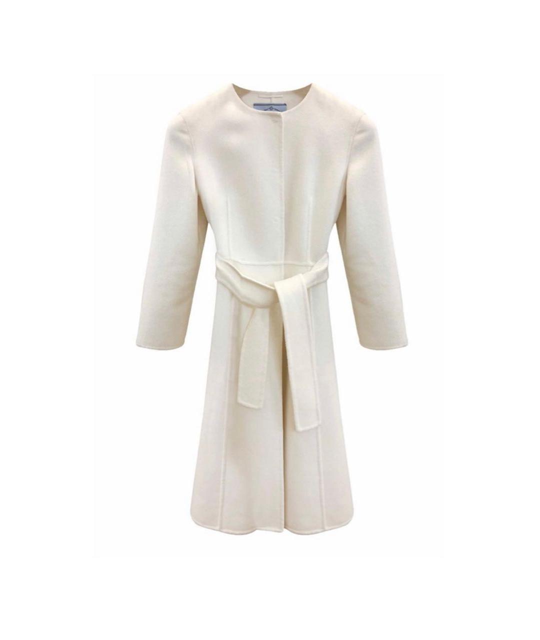 PRADA Белое кашемировое пальто, фото 8