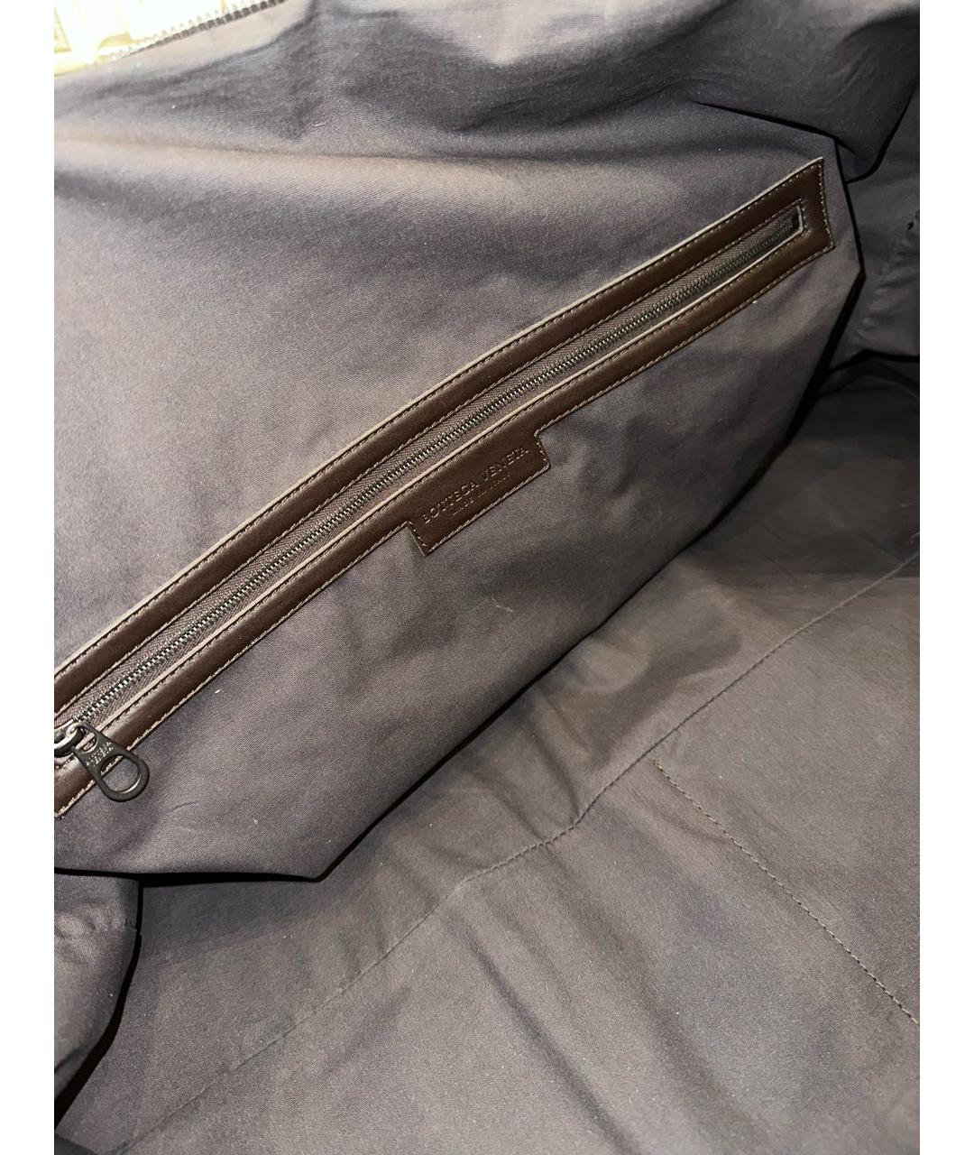 BOTTEGA VENETA Коричневая кожаная дорожная/спортивная сумка, фото 4