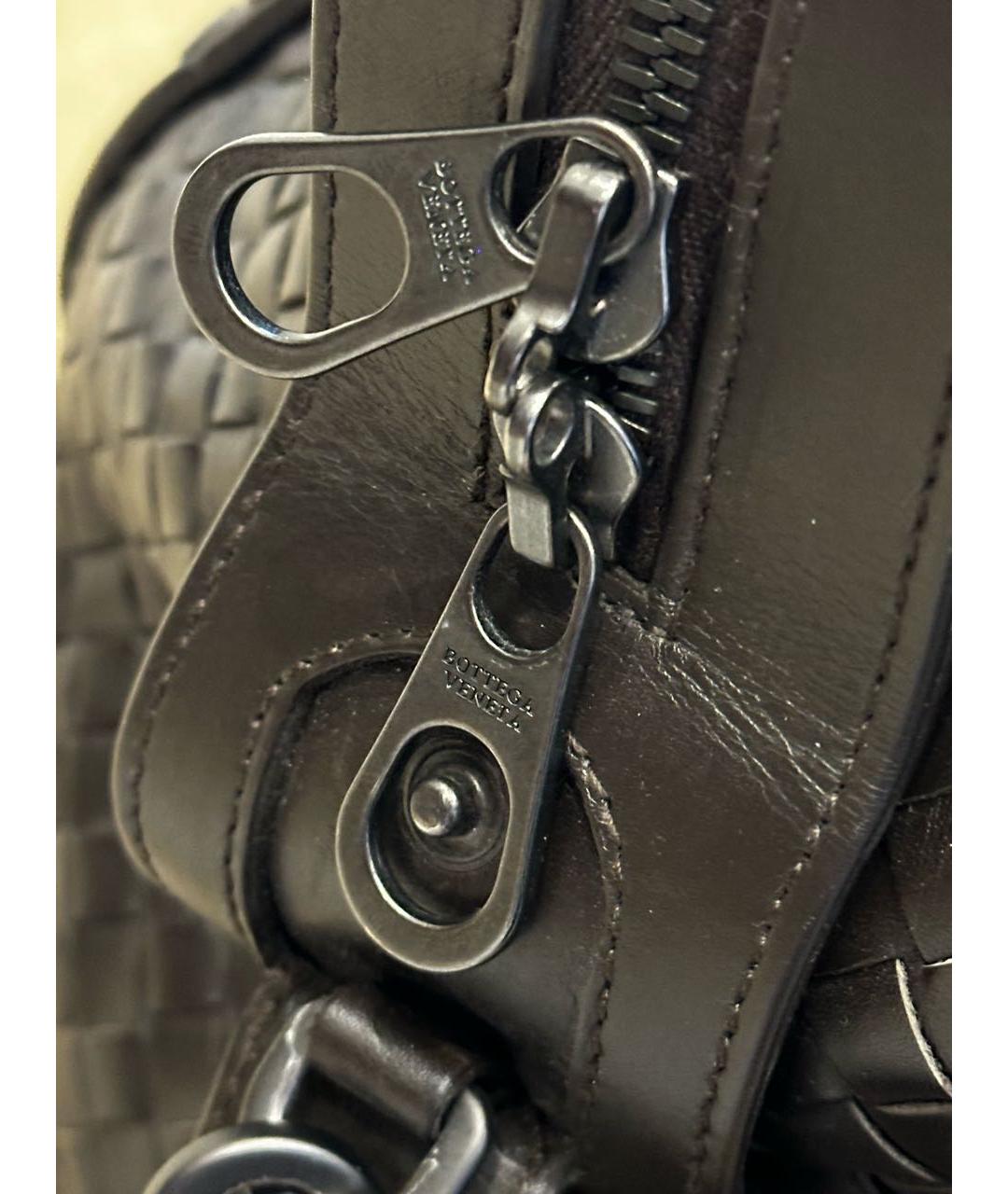 BOTTEGA VENETA Коричневая кожаная дорожная/спортивная сумка, фото 6