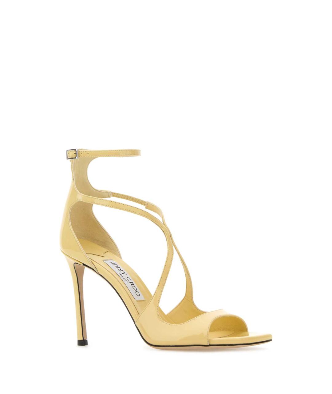 JIMMY CHOO Желтые кожаные босоножки, фото 2