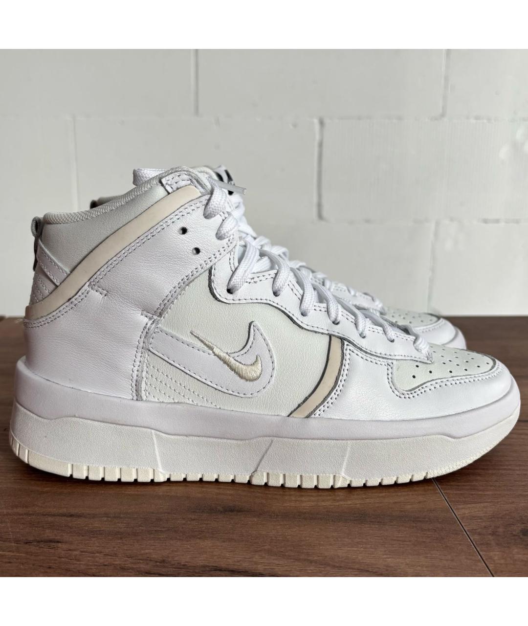 NIKE Белые кожаные кроссовки, фото 5