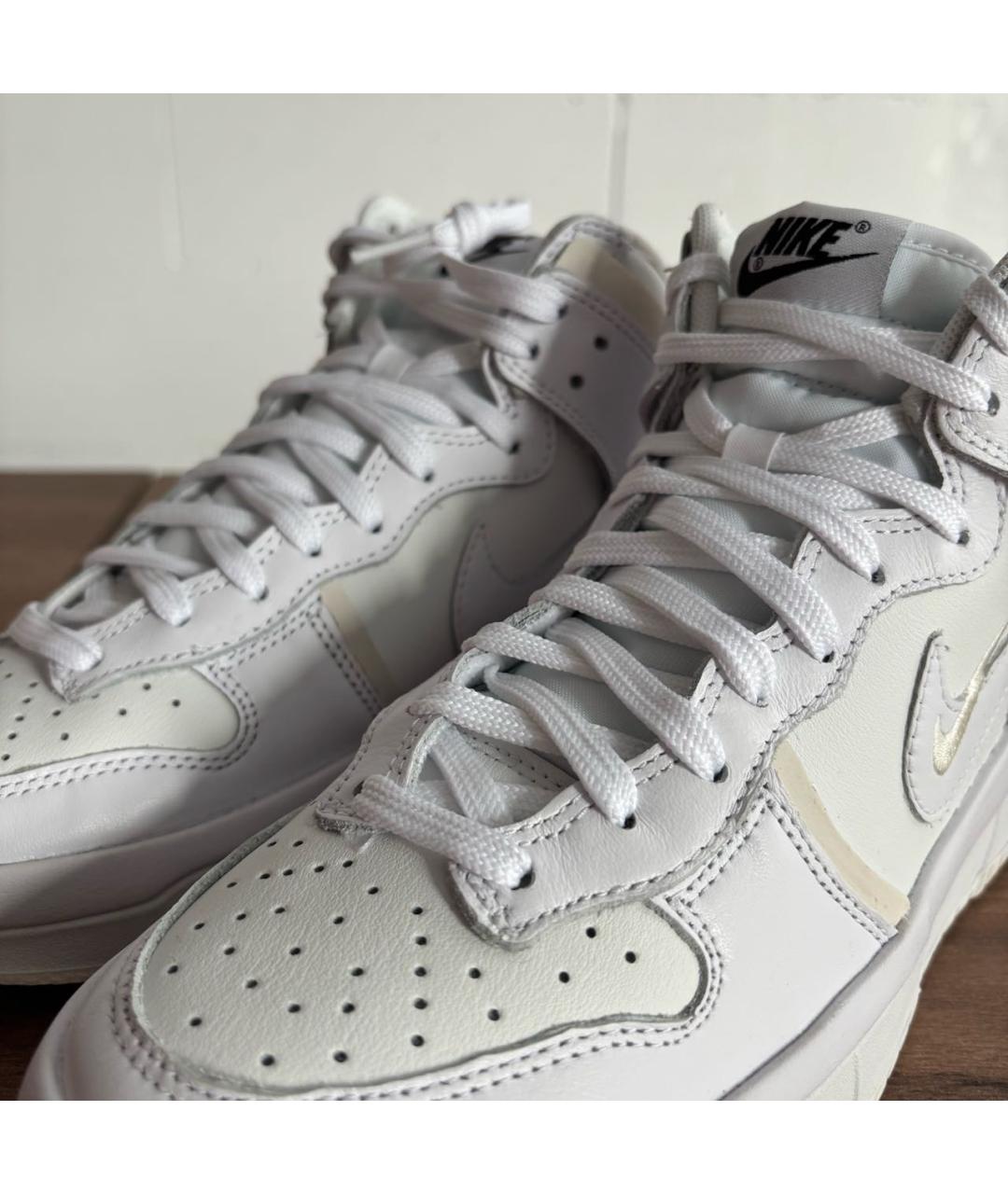 NIKE Белые кожаные кроссовки, фото 4