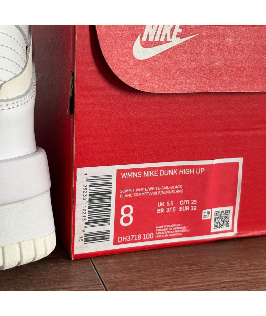 NIKE Белые кожаные кроссовки, фото 6