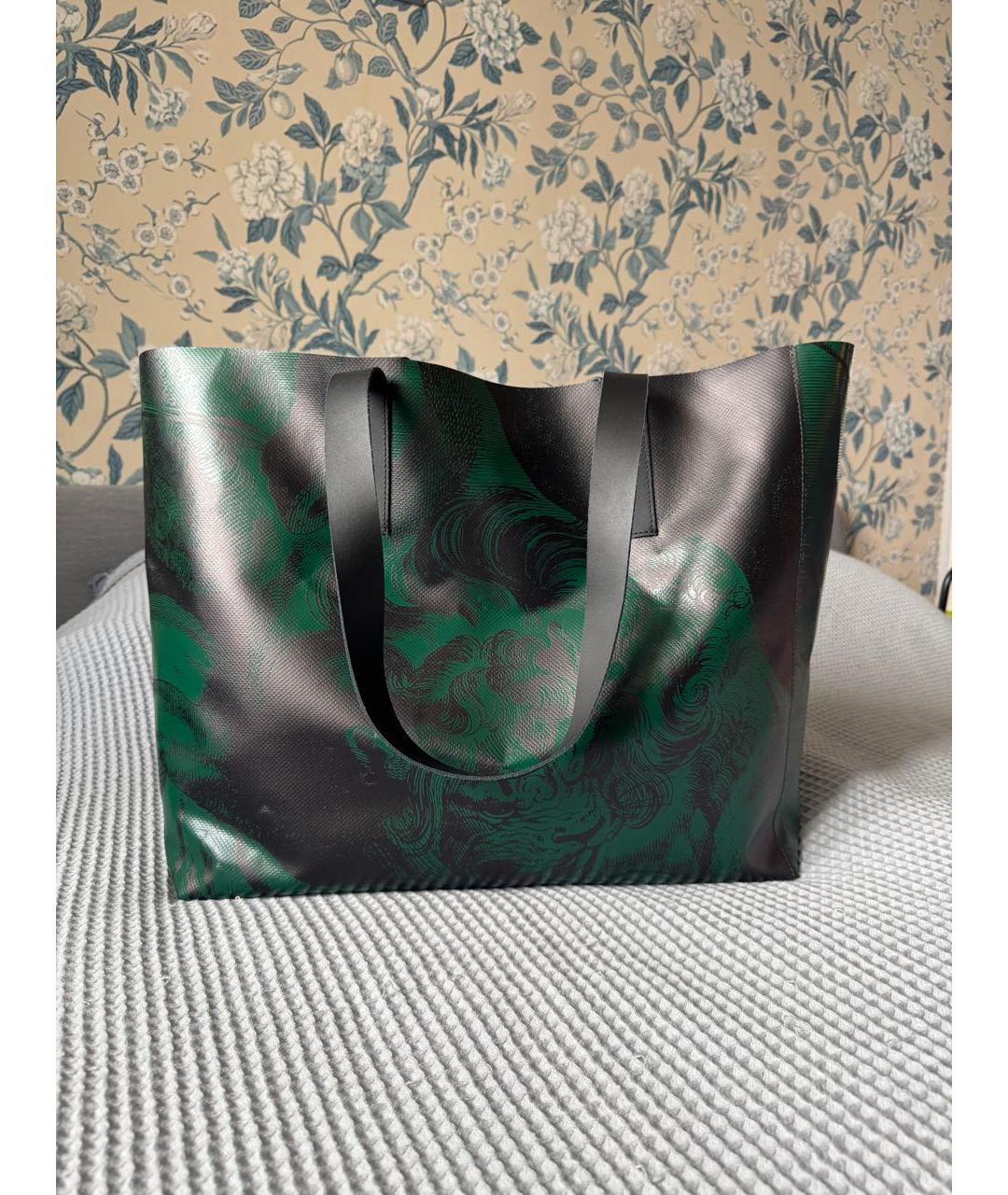 DRIES VAN NOTEN Зеленая сумка тоут, фото 2