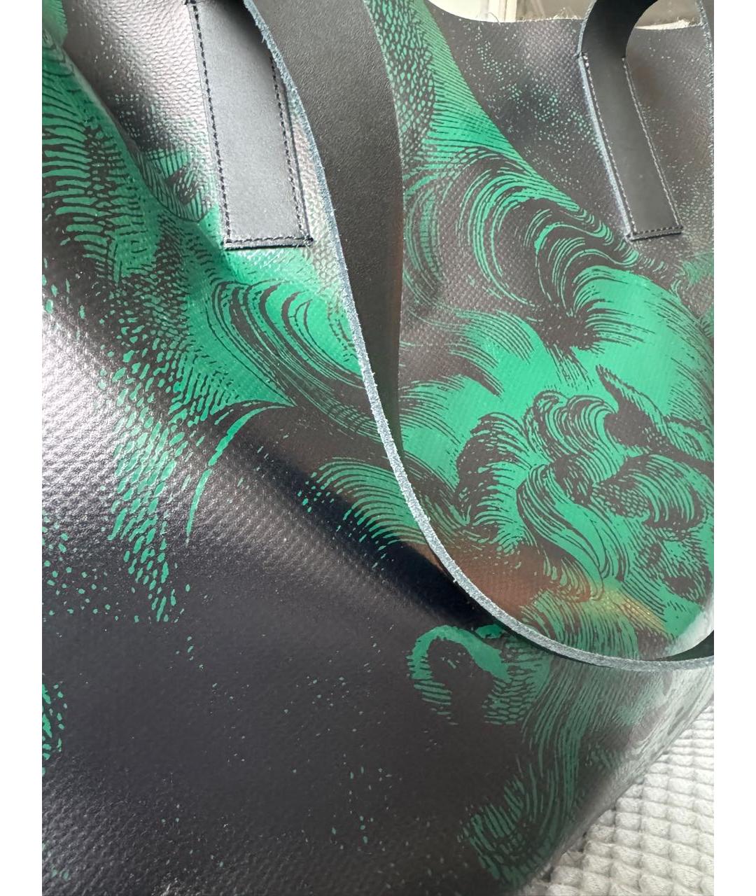 DRIES VAN NOTEN Зеленая сумка тоут, фото 3