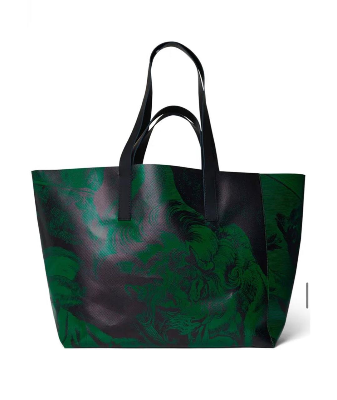 DRIES VAN NOTEN Зеленая сумка тоут, фото 9