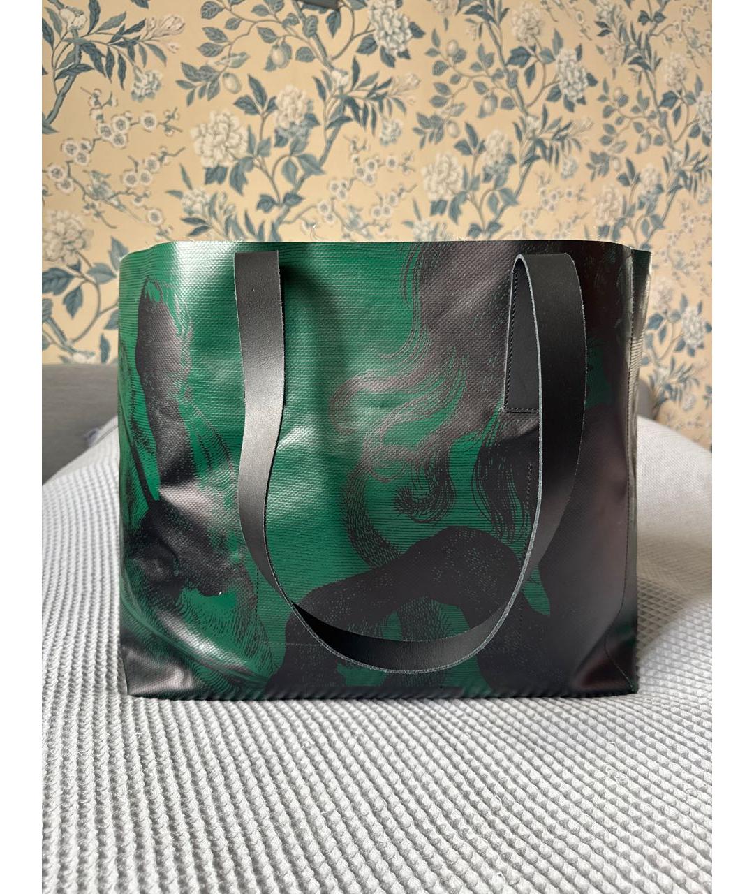 DRIES VAN NOTEN Зеленая сумка тоут, фото 5