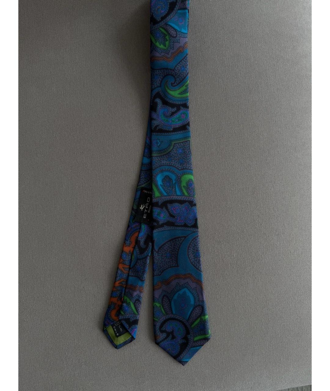 ETRO Синий шелковый галстук, фото 5